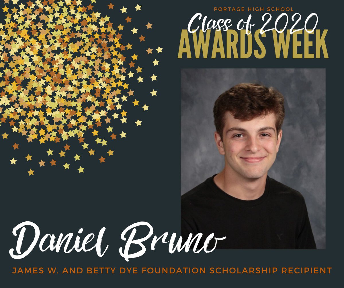 Portage_Schools's tweet photo. SENIOR AWARDS WEEK ANNOUNCEMENT
The first three recipients of the James W. and Betty Dye Foundation Scholarship are Daniel Bruno, Mackenzie Curry, and Liliana Hassinger! Congratulations!
#SeniorAwardsWeek #PortageProud #SeniorStrong https://t.co/NND54oyVcr