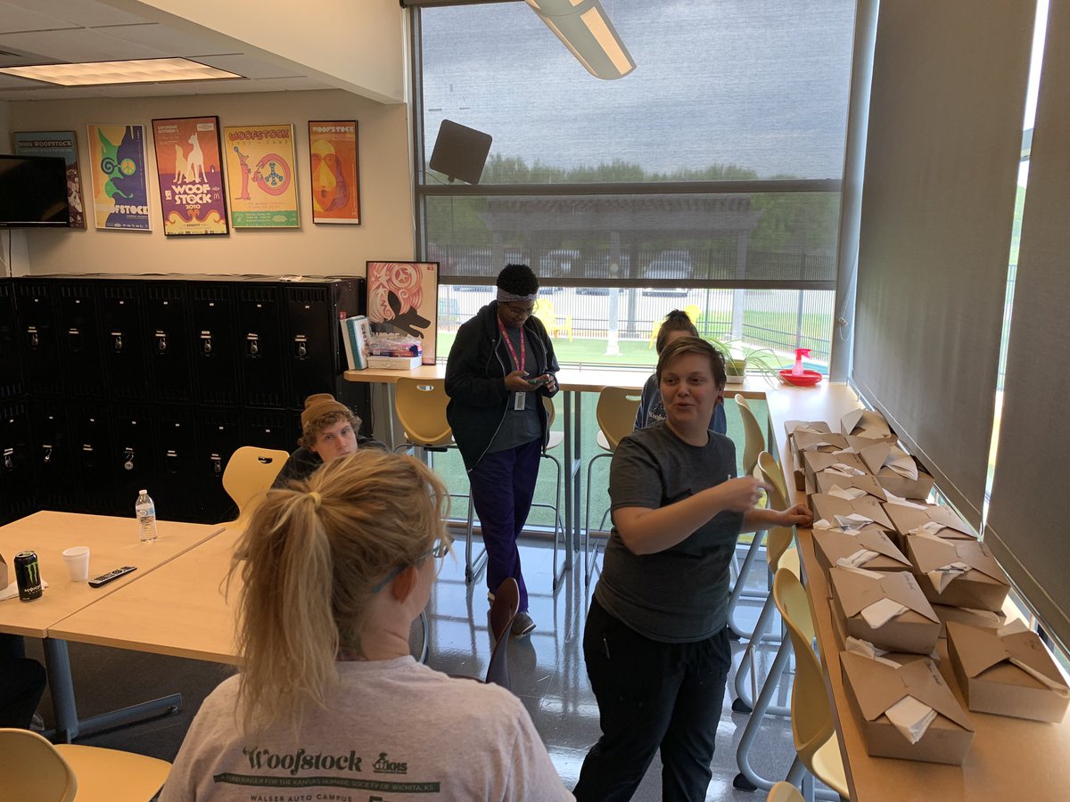 Thank you to <a href="/kshumanesociety/">Kansas Humane Society</a> board member Shelly Breault for bringing sandwiches and chips from <a href="/MonarchICT/">The Monarch</a> today for staff lunch. They loved it!