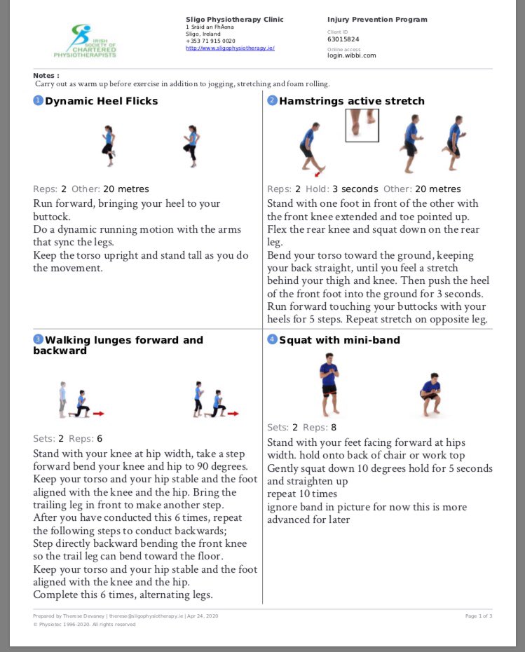 eilish_sweeney's tweet photo. Some of my injury prevention tips and exercises featured in last weeks @SligoChampion
@sligophysio 
@_ISCP_ 
#injuryprevention #COVID19 https://t.co/1vAEL8Nx2l