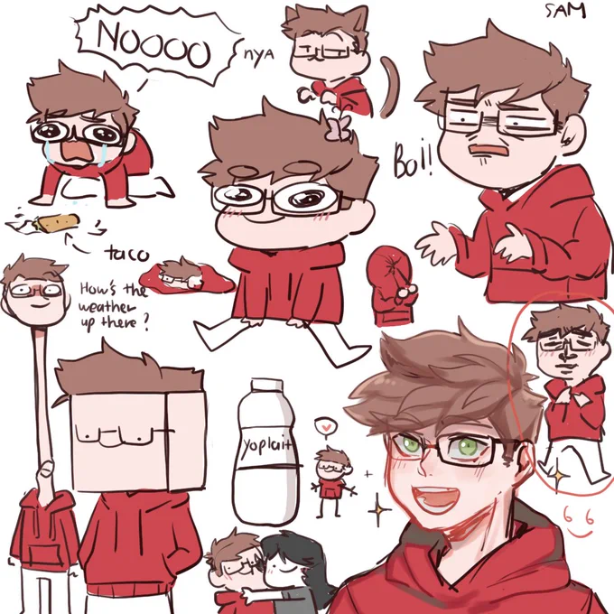 I got to draw with @HeyItsSam2 :) 