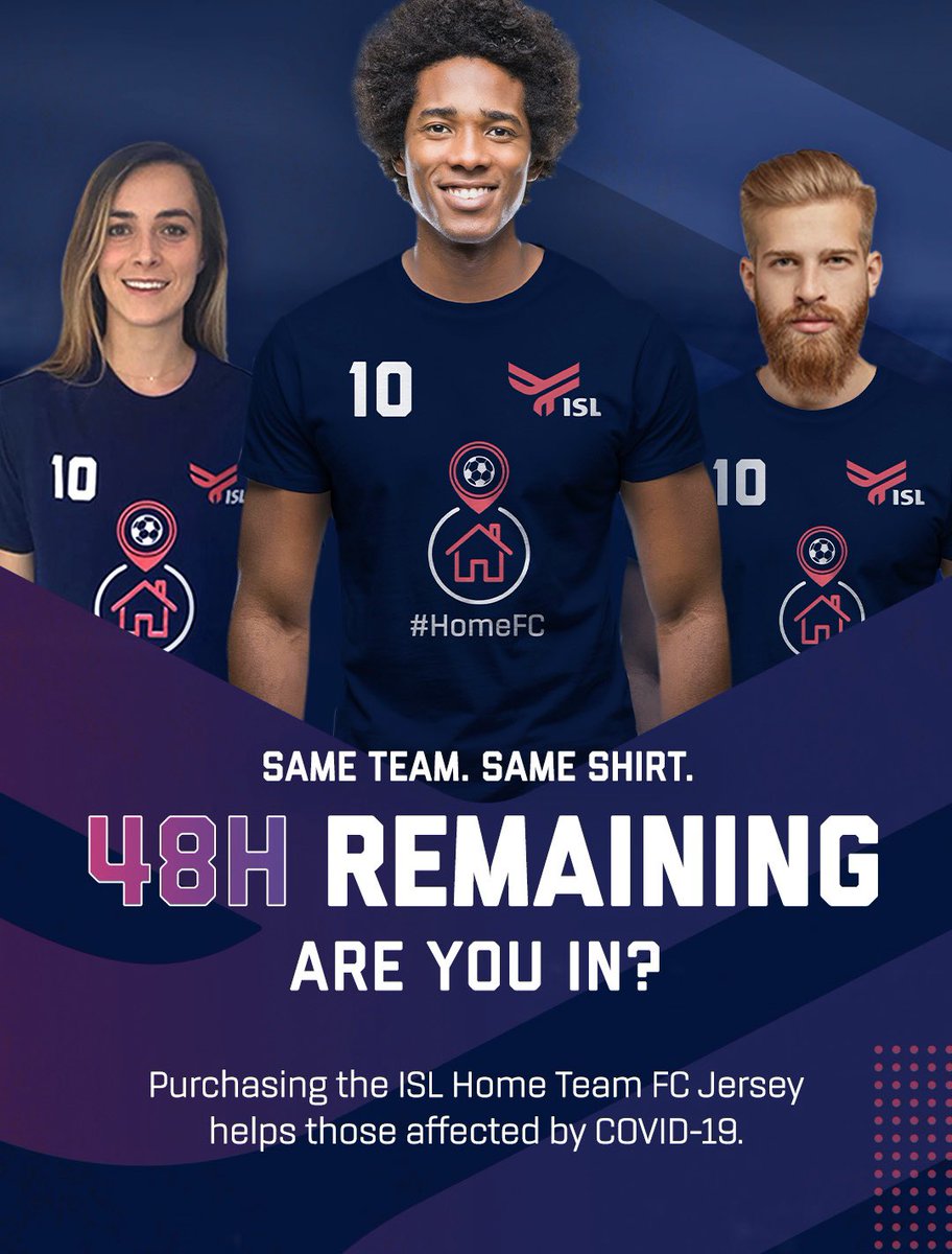 ISLAgency's tweet photo. We want you to be a part of #HomeFC!
Only 48 Hours remain to get your limited edition number 10 jersey order in to help those impacted by #Covid_19.
Will you join the #team and fight for those in need? https://t.co/WPVwN8YUzv https://t.co/y7wON7uBT5