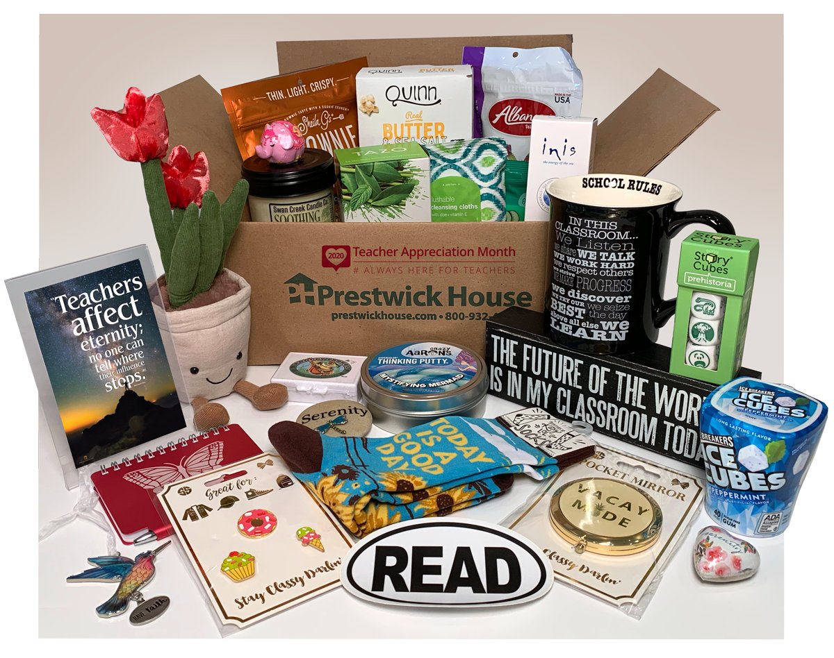prestwickhouse's tweet photo. Last day to enter for this! Happy Teacher Appreciation Month! This week's giveaway is this self-care package. Click the link for your chance  to win! #AlwaysHereForTeachers  #TAM2020 #TeacherAppreciation

https://t.co/z5ZnHkNnsF https://t.co/D2ck74Rhk6