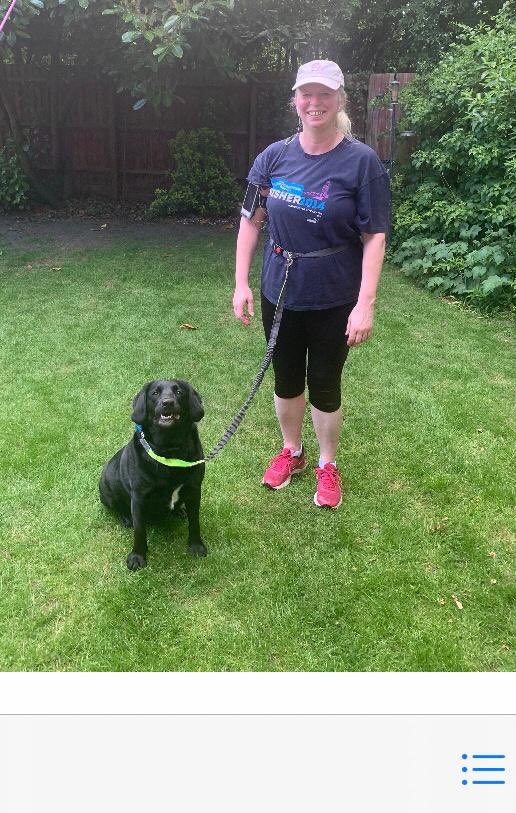 Couch 2 5k plan started! Barney enjoyed it &amp; only nearly fell over him twice! 🤣