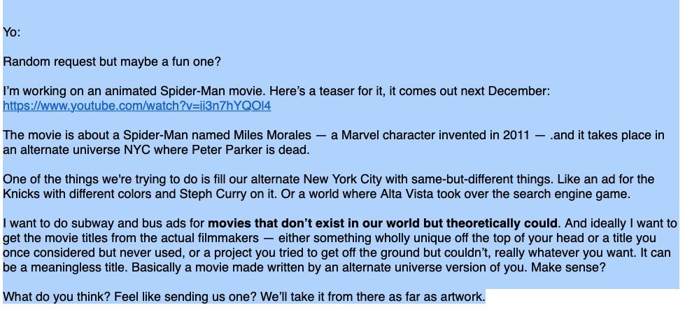 Sur un écran géant de Times Square, nous pouvons voir l'affiche fictive de la suite de Shaun of the Dead. Voici le mail que Rodney Rothman a envoyé à  @edgarwright pour pouvoir faire cet easter-egg.