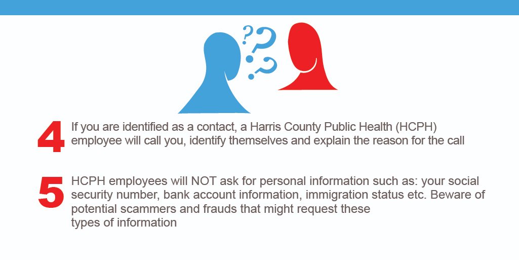 hcphtx's tweet photo. #ContactTracing isn't a new method, but it has taken on new importance as we move to contain the spread of #COVID19. When you are contacted by a contact tracer, answer the questions can help us trace possible #exposure and identify hot spots of #infection. #KeepHarrisCountyStrong https://t.co/zmNU0HMjzc