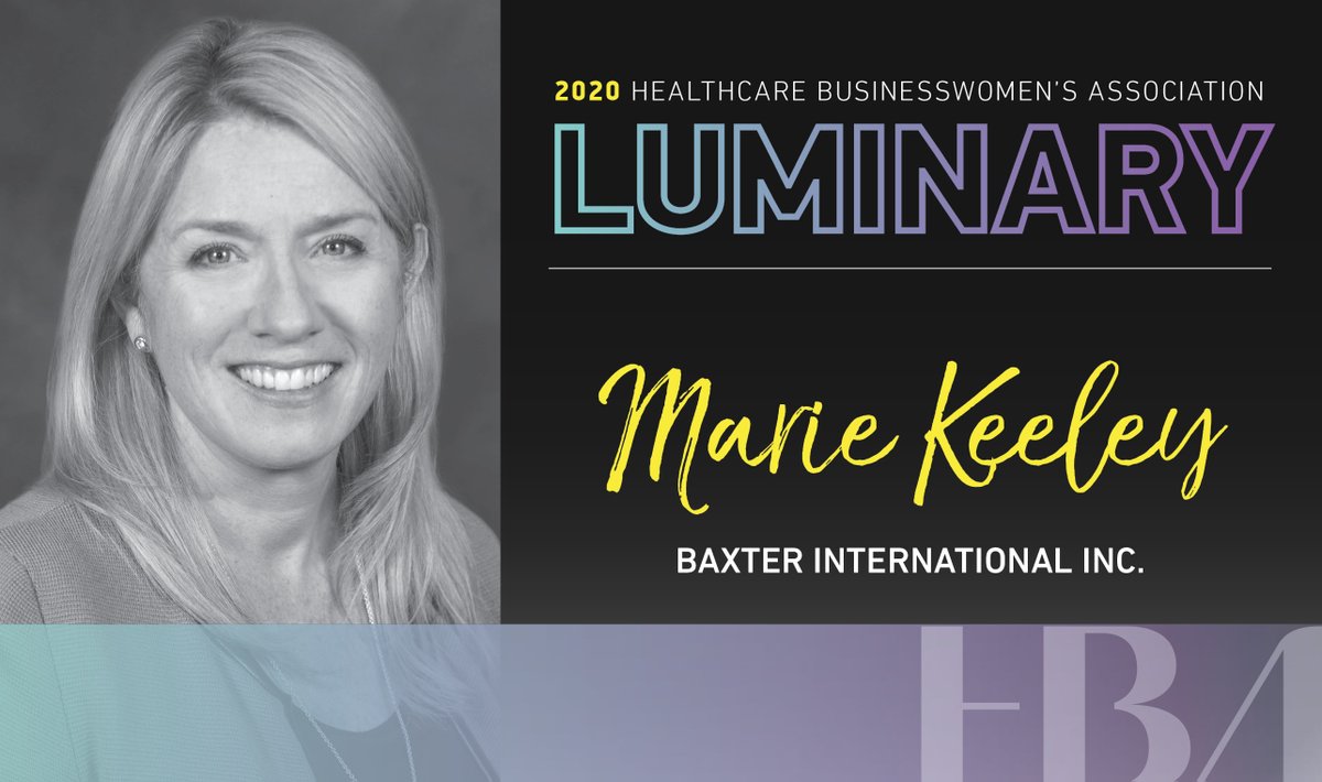 baxter_intl's tweet photo. Congratulations to Baxter VP of BioPharma Solutions Marie Keeley on being named a 2020 Luminary by the Healthcare Businesswomen’s Association. Learn more about Marie at https://t.co/2roC1ssTyx #PeopleOfBaxter @HBAnet #HBAWOTY20 https://t.co/bfh08CKzW3