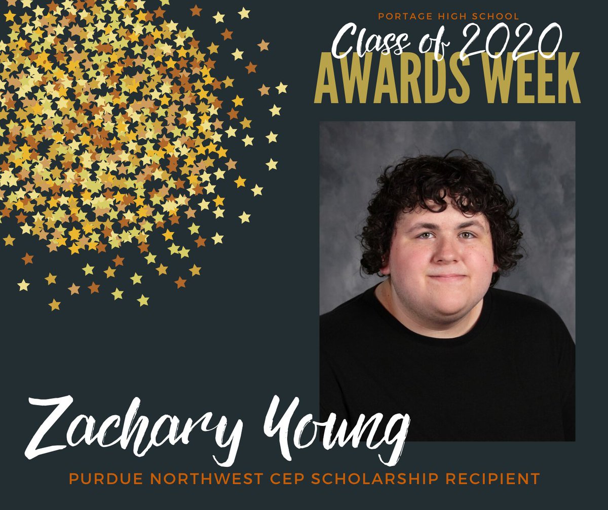 Portage_Schools's tweet photo. SENIOR AWARDS WEEK ANNOUNCEMENT
The recipient of the Purdue Northwest CEP Scholarship is Zachary Young! Congratulations!
#SeniorAwardsWeek #PortageProud #SeniorStrong https://t.co/mAwpA57O5Q