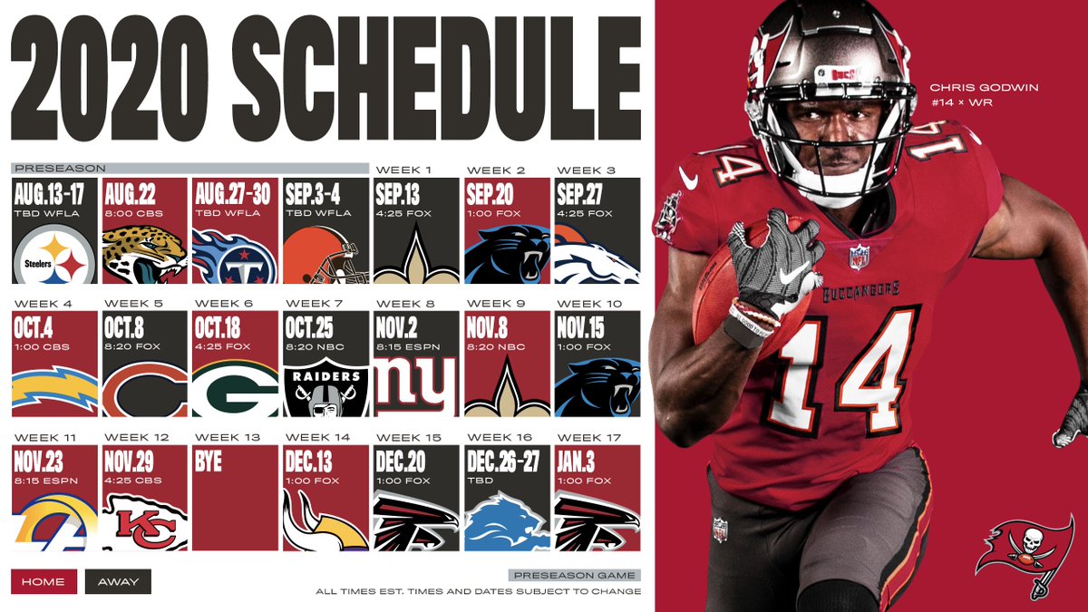 the bucs schedule