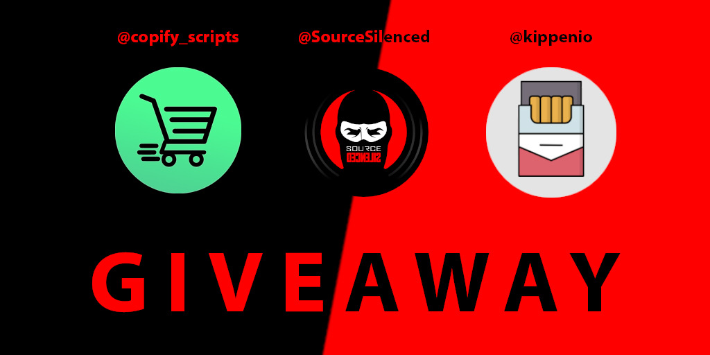 IT'S GIVEAWAY TIME 🤩

We teamed up with <a href="/kippenio/">kippenio</a> and @copify_scripts!

You can win:

1x Free month membershit <a href="/SourceSilenced/">SSilenced</a> 
1x Free beta key for <a href="/kippenio/">kippenio</a>
1x Free beta key for @copify_scripts

Like, Retweet and tagg two friends!

Winners will be drawn in 24 hours. 

GL
