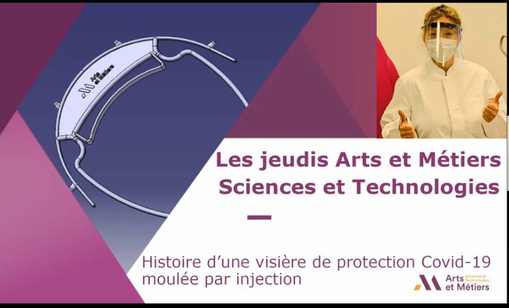 LabPimm's tweet photo. Les jeudis de la technologie @ArtsetMetiers : Les collègues #makers et #injecteurs du PIMM avec ceux du campus de Paris @Artsetmetiers racontent leur incroyable aventure collective pour concevoir et produire des #visières de protection contre le #Covid19. Bravo à tous ! https://t.co/WCWVhf4yS4