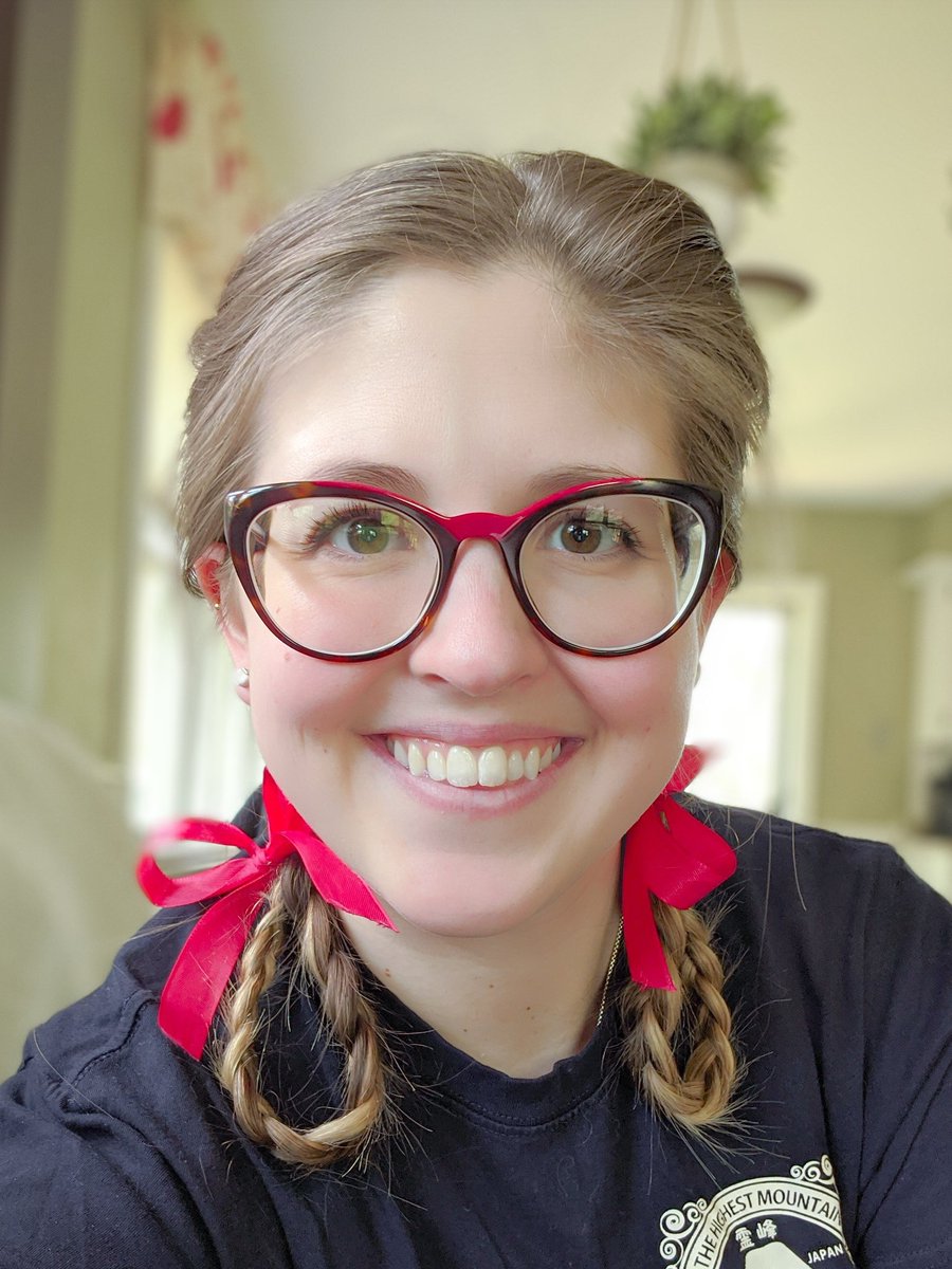 The moment you've all been waiting for...here's the hairstyle Kyra chose for me to wear during our meeting today! Thanks Kyra for not listening to <a href="/mrsflessner/">Mrs. Flessner</a> purple mohawk suggestion. Now the question is, do I keep it like this for game night tonight <a href="/StoneSchool4/">Stone School</a> ??