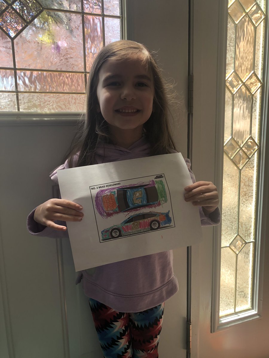 tbieber114's tweet photo. @keselowski @PPGRefinish_NA #KidsColorPPG Andi and Karsyn couldn’t wait to color their #2 cars - we hope you love them!   Also, they are requesting a FaceTime call with the Keselowski girls, and not you @keselowski 😂 https://t.co/2l9h7fpeYM