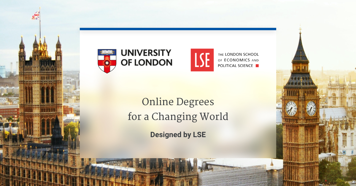 The University of London now offers supported online degrees in fields like economics, business and management, and data science. Designed by LSE. bit.ly/3fwZHIT