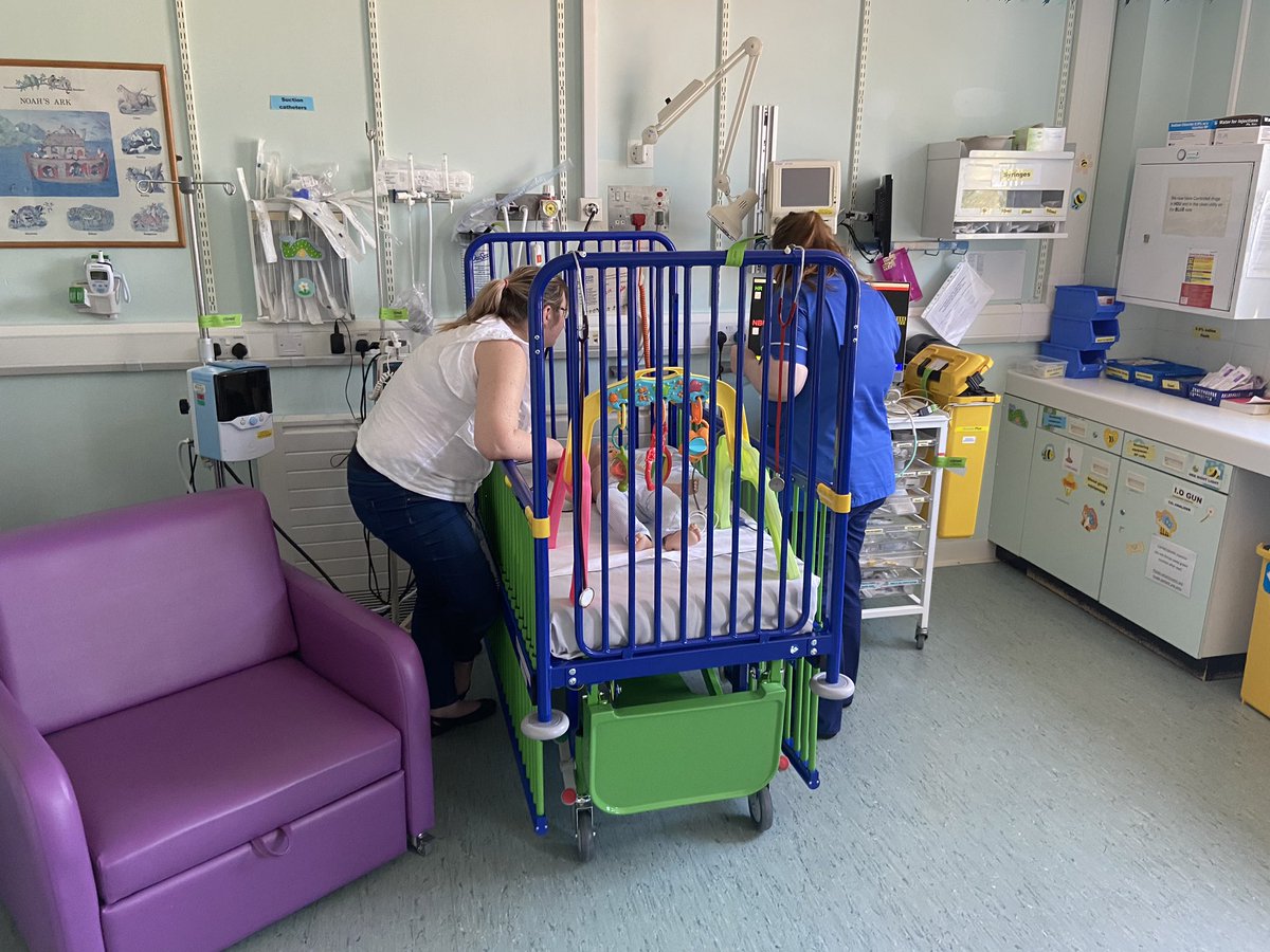 CYPSRotherham's tweet photo. Another paeds in situ today, surgical theme with a pyloric stenosis diagnosis. Social distancing best we could around the same baby, saving ppe for real life patients. Well done team @CYPSRotherham @SamLWoodhead @ClairScaife @AmandaE654 @LawrencejaJane @SwainLevi @RotherhamNHS_FT https://t.co/6bVgRFQppg