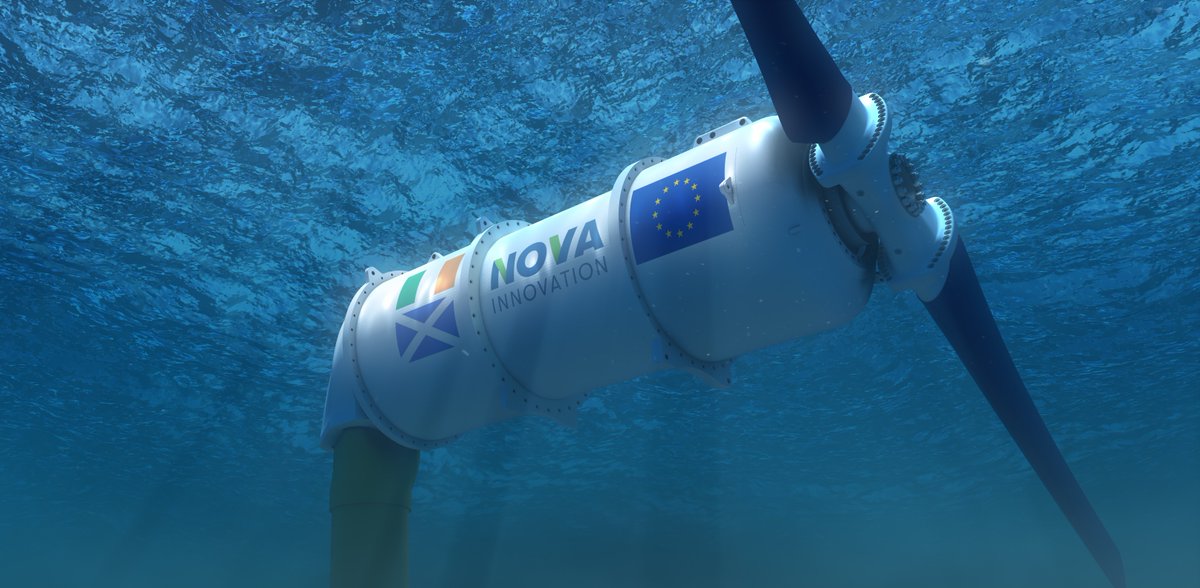 NovaInnovation's tweet photo. #D2T2 Clever Simplicity – fewer moving parts in our new direct drive turbine improve reliability and extend the period between service intervals from 1 to more than 2 years. Our innovations are rapidly driving down the cost of #tidal tidal energy, making it mainstream! https://t.co/b3tjZxN6AN