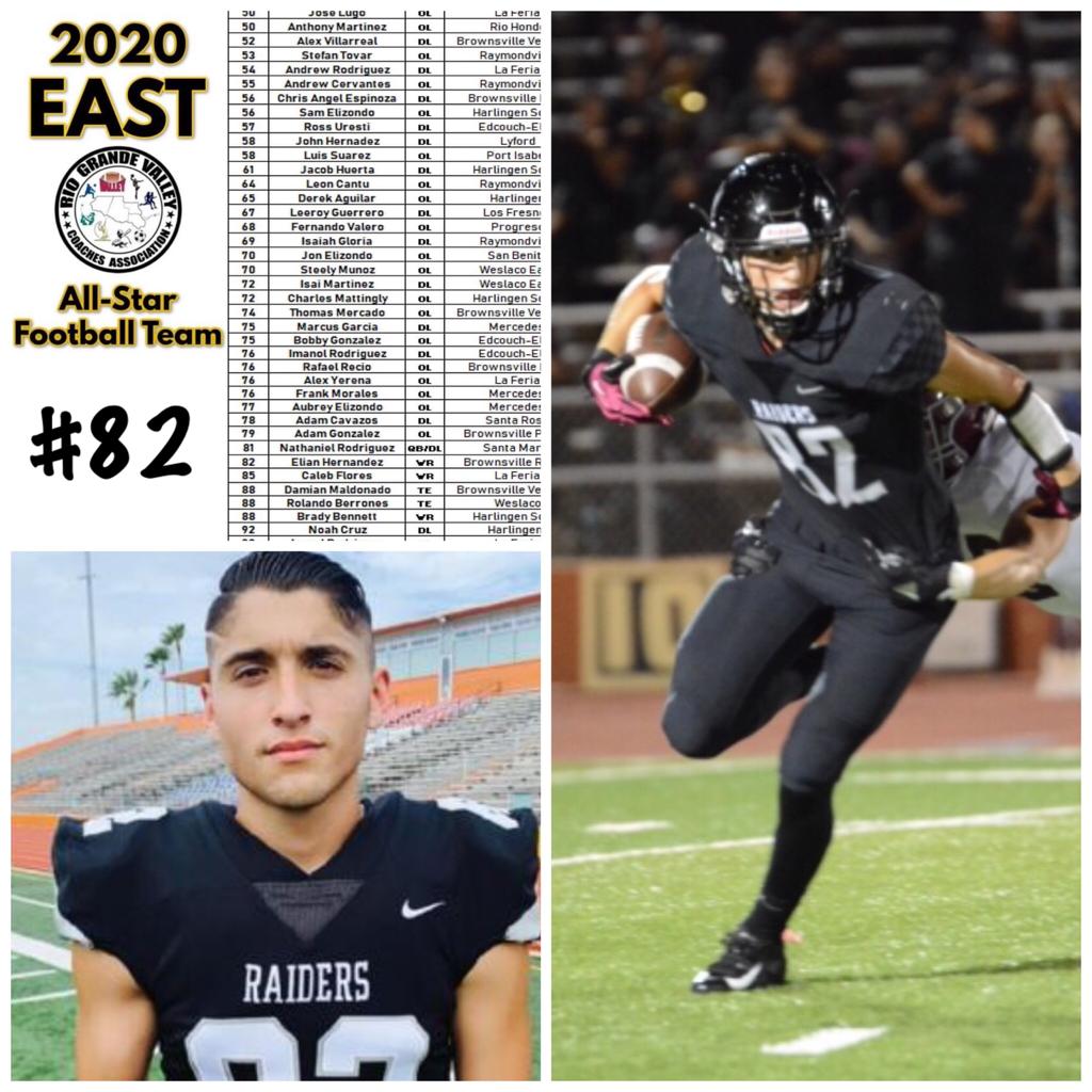ElianH821's tweet photo. Honored to have been selected to the RGVCA East All-Star Football Team🙏🏻 #RaiderNation https://t.co/p4PnnvB7rY