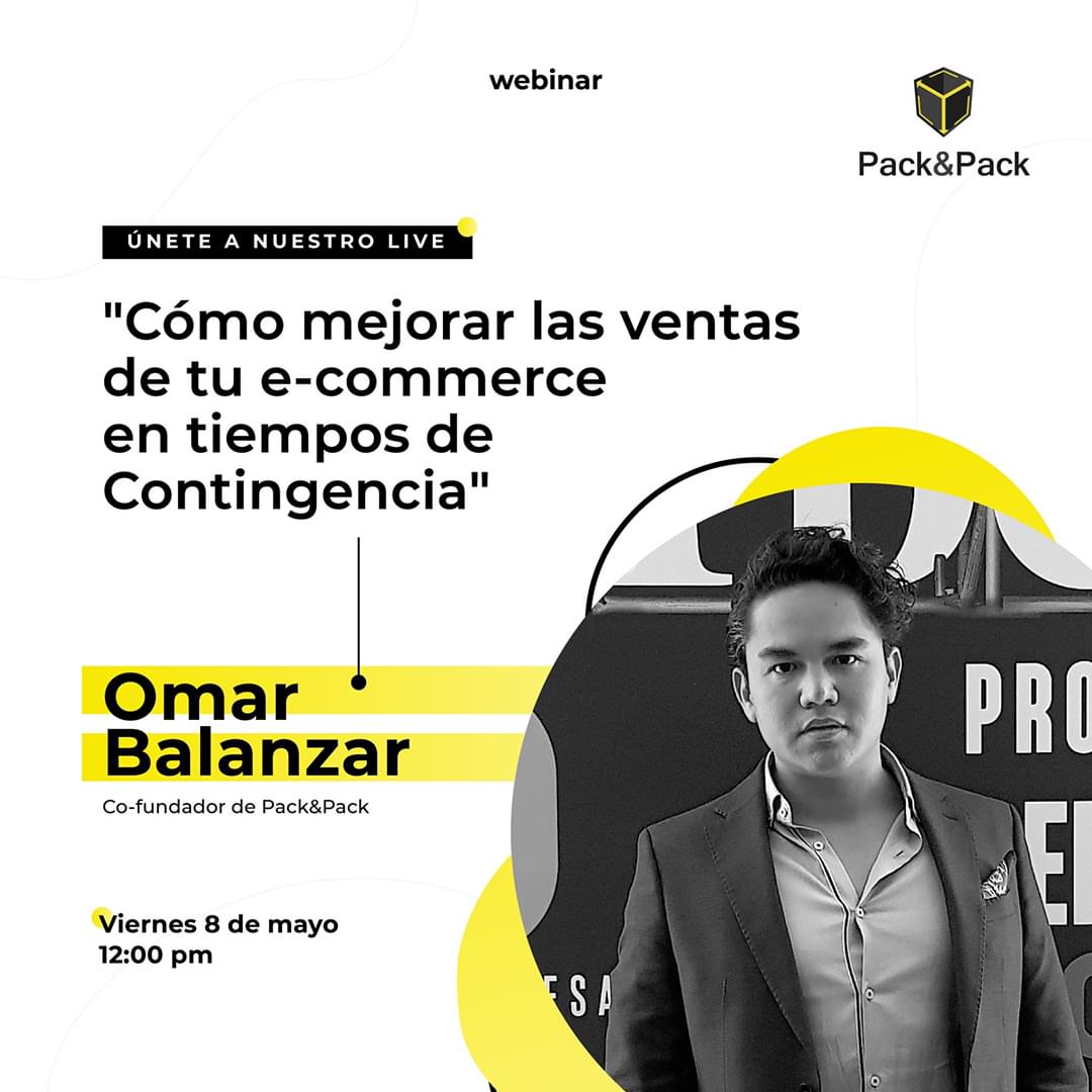 Pack_and_Pack's tweet photo. El #eCommerce 💻 cambió para siempre. Únete a nuestro Webinar el próximo viernes 8 de mayo con nuestro co-fundador Omar Balanzar en la platica "Cómo mejorar las ventas de tu eCommerce en tiempos de contingencia".
⏰ Nos vemos el viernes 8 de mayo a las 12:00 horas #Mexico #COVID https://t.co/fDALYW6zD1