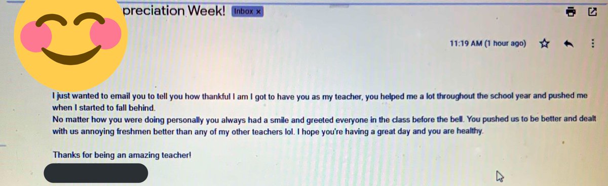 CoachSmith247's tweet photo. Loved getting this today! All of my students from year one to year seven have made it easy for me to be me everyday! I miss all of my students! @WCSTUCO @JoplinHS  #BigHugs or #HighFives all around!🤗💯 https://t.co/7py5sMgygm