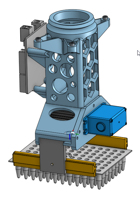 pochekailov's tweet image. In process of designing a gripper for 96 wells plates. Once completed, Arnie will be able to do high throughput DNA/RNA magnetic beads purification.