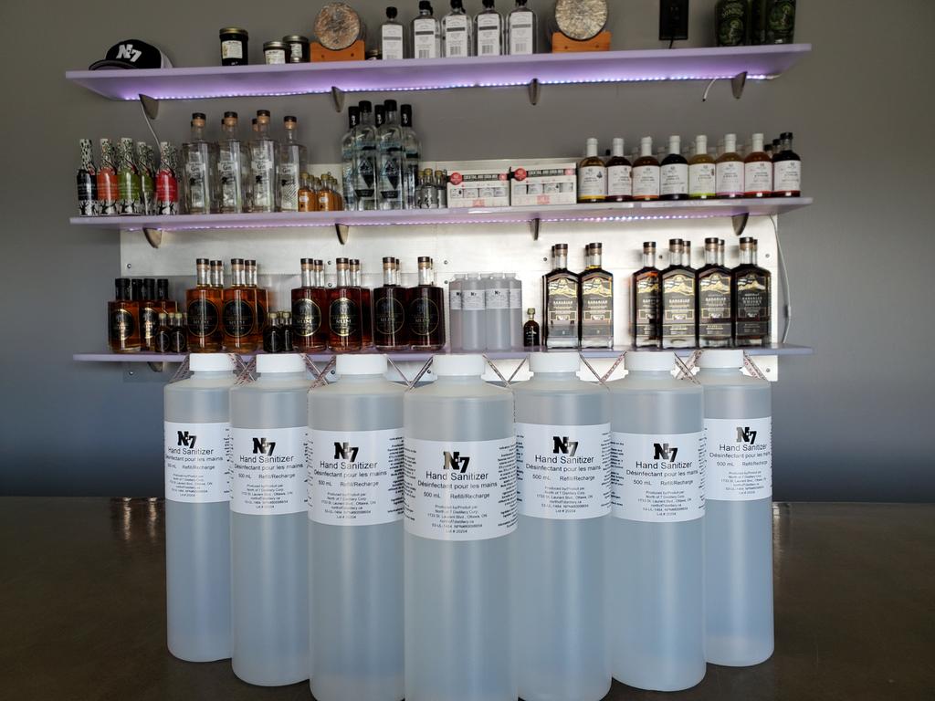 Hey Folks,
We have lots of hand sanitizer for sale and are fully stocked with spirits!  New Covid hours are 12-3PM seven days a week.  If you are a business and need bulk sanitizer email n7sanitizer@gmail.com  Come in and beat the lines at the LCBO.
#supportlocal, #handsanitizer