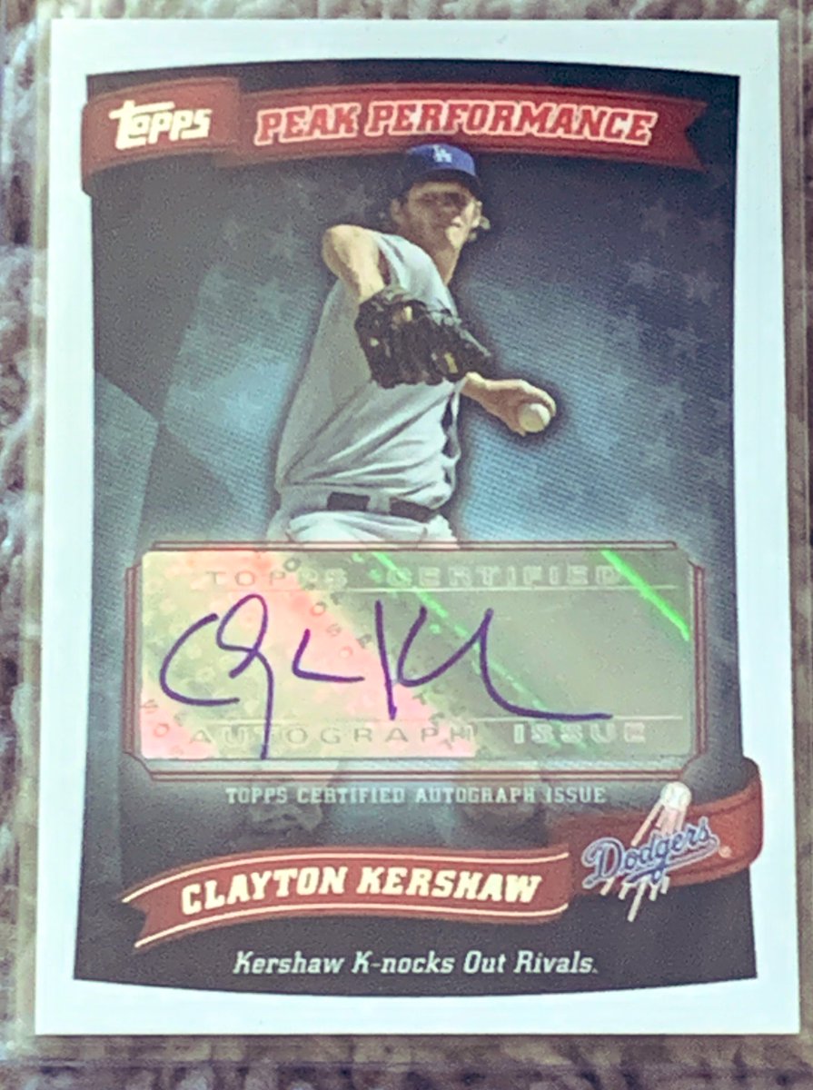 DougPlagens's tweet photo. While on an ECHL road trip in 2010, I stumbled into a card shop & took a chance on these 2 @Topps Autograph cards for $5 each. Iโd heard these guys had a chance to be pretty decent pitchers someday. Turned out to be 2 future #HallOfFamers. #Kershaw #Scherzer #ToppsTogether https://t.co/wGX11UyTd0