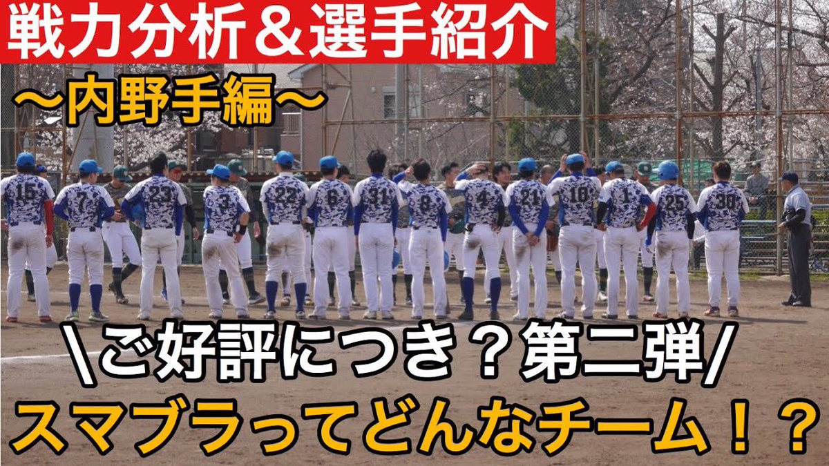 スマッシュブラザーズ On Twitter スマブラってどんなチーム 第二弾 選手紹介 戦力分析 内野手編 前回のバッテリー編に続いて 内野手編が公開されましたので 是非ご視聴ください グッドボタン チャンネル登録もよろしくお願いします Https T Co