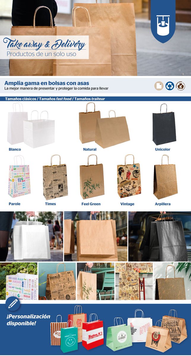 Coldiext's tweet photo. Take away &amp; Delivery.
Amplia gama en bolsas con asa. https://t.co/hC1XiYqlBg