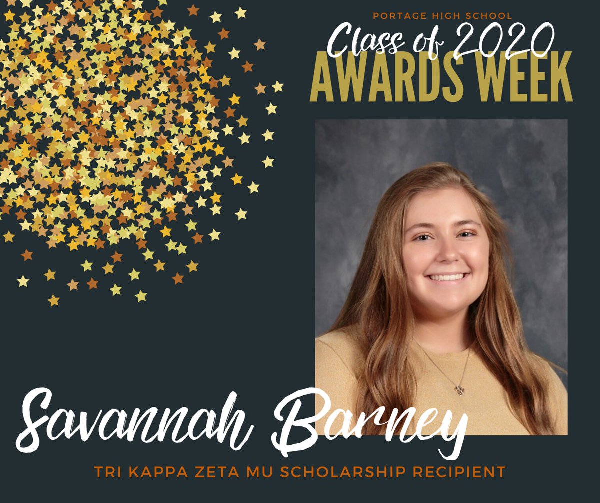 Portage_Schools's tweet photo. SENIOR AWARDS WEEK ANNOUNCEMENT
The recipients of the Tri Kappa Zeta Mu Scholarship are Savannah Barney, Alyssa Cruz, Laura Lopez-Vera, and Anna Pressley! Congratulations!
#SeniorAwardsWeek #PortageProud #SeniorStrong https://t.co/s5ijdRDvMP