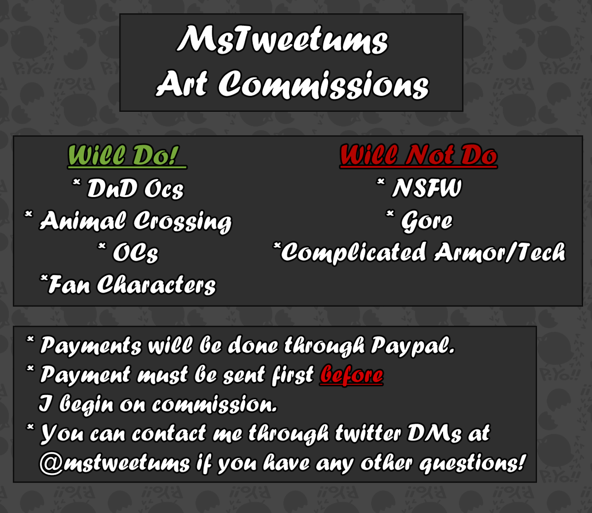 mstweetums's tweet photo. ✨I'm open for commissions!✨

If you are interested or have any questions please DM me!
RTs are very appreciated! Thank yall so very much 💖 https://t.co/PN4bKSSh7G