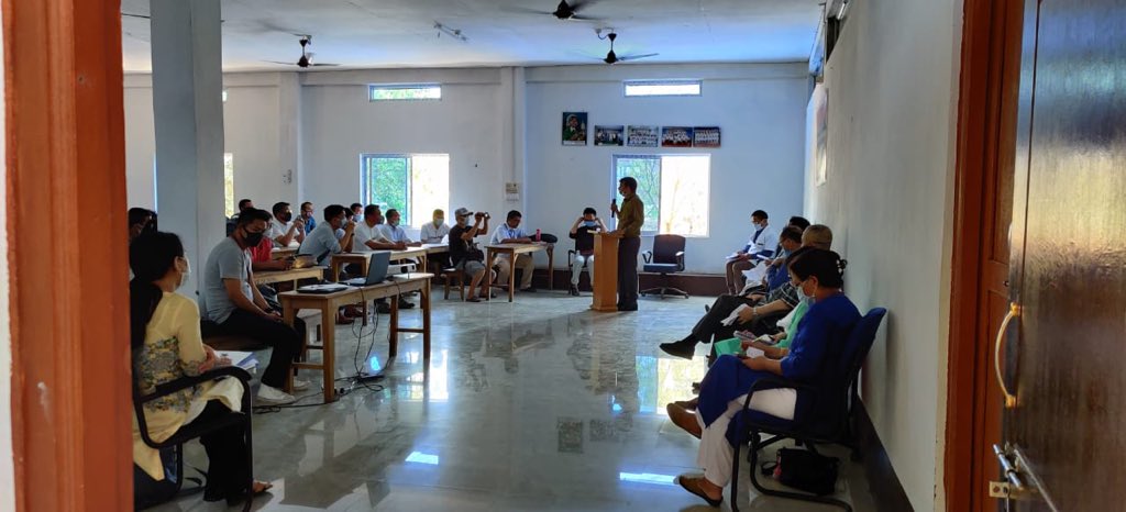 nestlamka's tweet photo. The CCPur Model for combating Covid 19 at district level was presented by Nest at the District Level Consultation Meeting on Covid 19 and was adopted in principle. 

Our sincere gratitude to the concerned departments for the opportunity 🙏🏻 @AdminCcpur @health_manipur #Covid_19 https://t.co/FGQirvzd9x