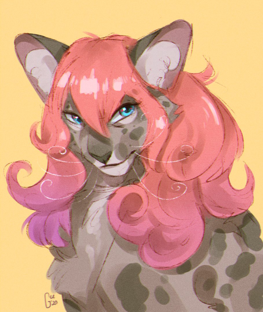 Gee_lly's tweet image. If people expected me to don&apos;t draw Ashfur in cursed, pink wig they were wrong