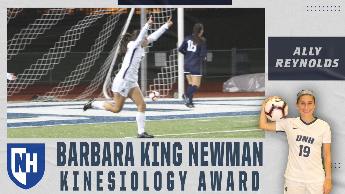 Congrats to <a href="/ally_reynolds9/">Ally</a>, just the third ever UNH women's soccer recipient of the Barbara King Newman Kinesiology honor!
📝 bit.ly/35GWCSa

#BeTheRoar #AEWSOC