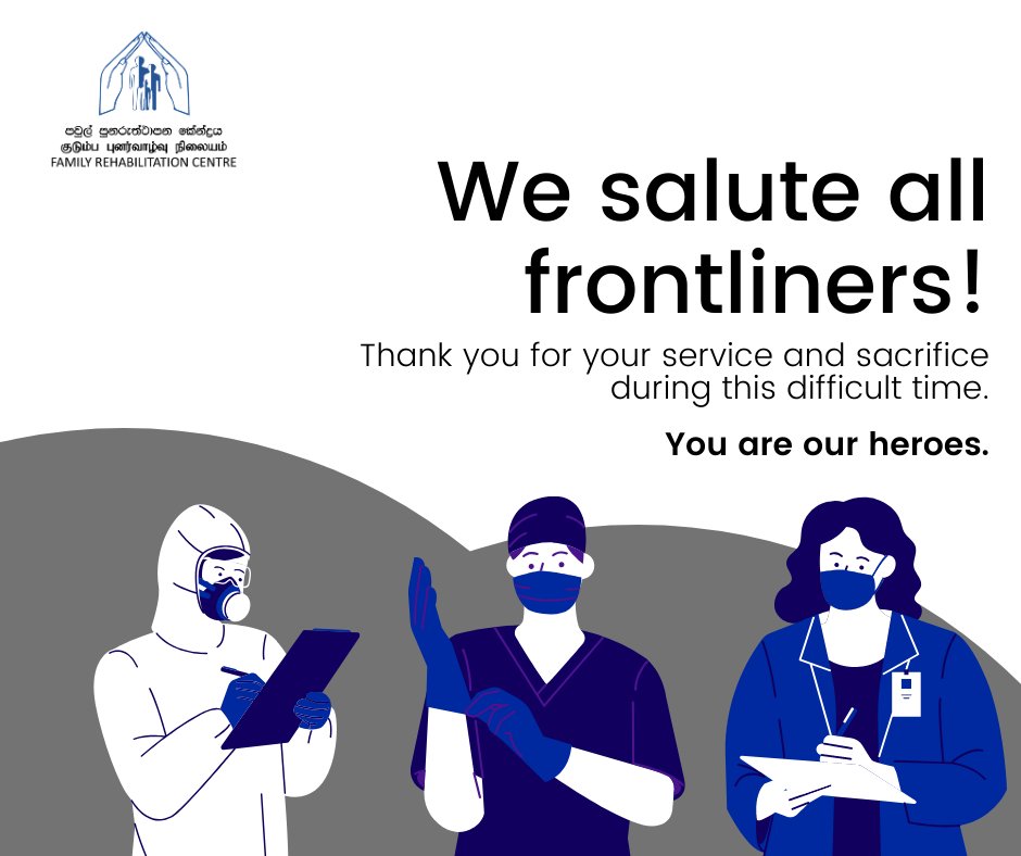 FRCSL's tweet photo. We salute all our Frontliners! https://t.co/8lUU03cklL