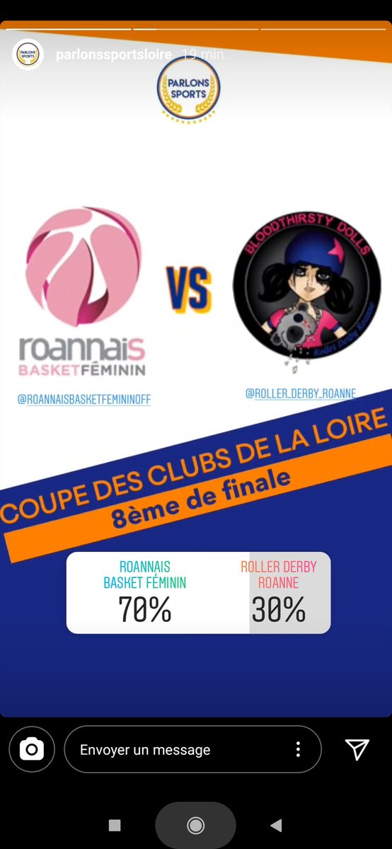 Hey la #derbyfamily ! Mon club participe a une concours sur les réseaux sociaux afin de promouvoir le #rollerderby 
Vous pouvez voter sur IG en story 👇 et sur le site parlonssports.fr 🔥
Alors, <a href="/FFRSRollerDerby/">Roller Derby - FFRS</a> , ça vote ? 😉