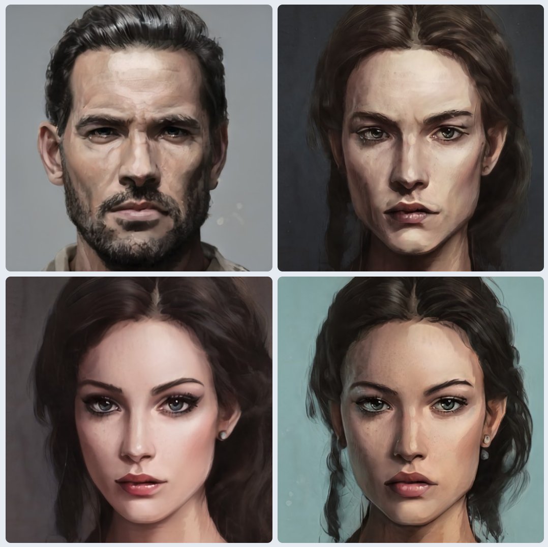 Operator_23's tweet image. Character portrait concepts created with @Artbreeder app