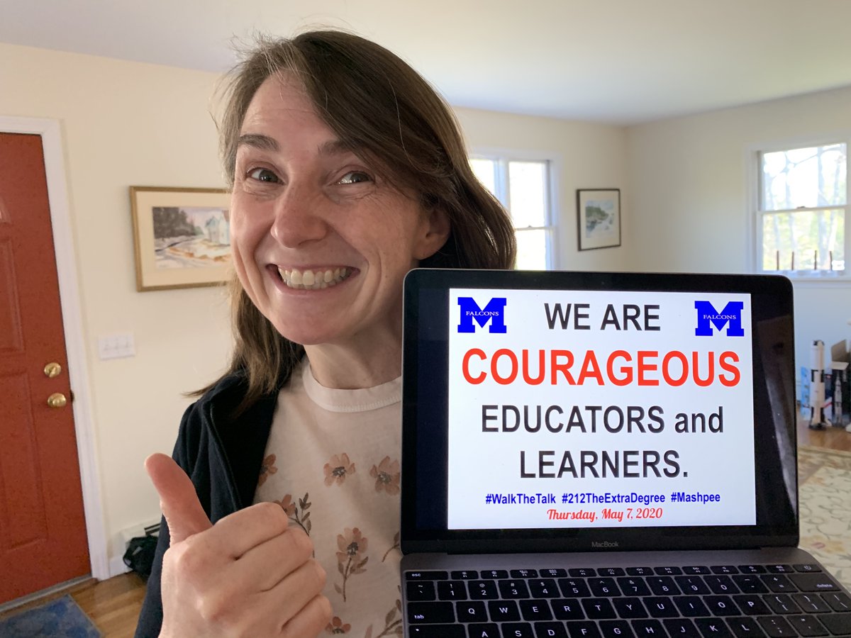 QuashnetMusic's tweet photo. #212TheExtraDegree We are COURAGEOUS music teachers!! #StayConnectedMashpee #WeAreMashpee @MrsBoydsMusic https://t.co/lZUB3euLOV