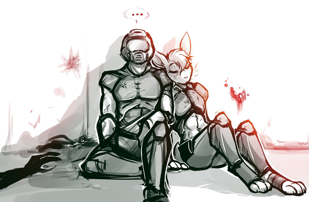 Demonic_Mulcher's tweet photo. After a good day of slaying demons, it’s nice to take a break with her beloved bunny❤️ https://t.co/V2dWv2CQgU