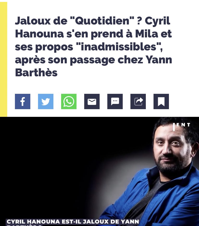 (d’ailleurs, si vous pensiez que hanouna a déglingué mila parce qu’il n’était pas d’accord avec elle, vous vous trompez. il n’a fait ça que par pur soucis d’ego)