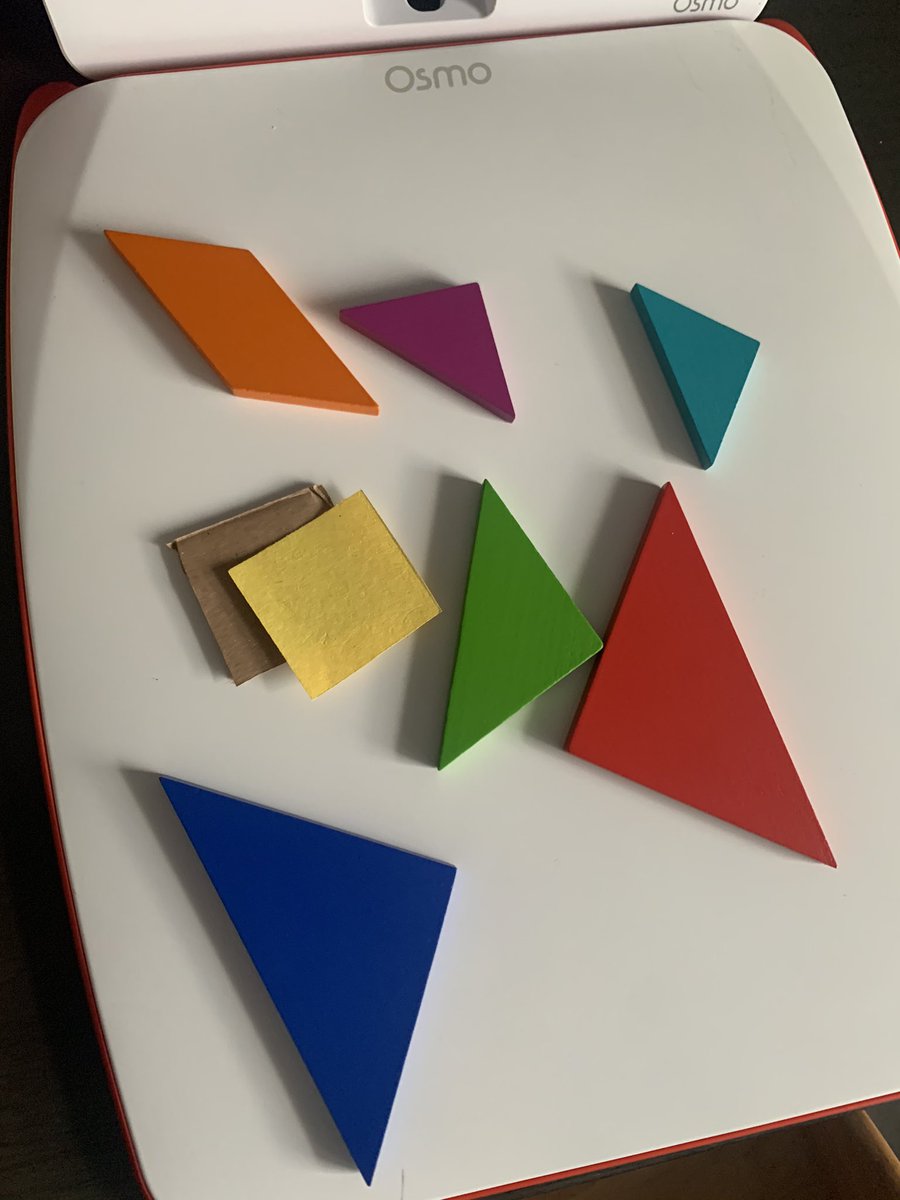 multihyphenate's tweet image. When life hands you lemons aka missing pieces from a purchase.. you make your own pieces because ..6yo do not understand what customer service is 😂 and your next zoom is in 5 minutes. Moms make it work #cardboard #coloredpaper #glue #osmo