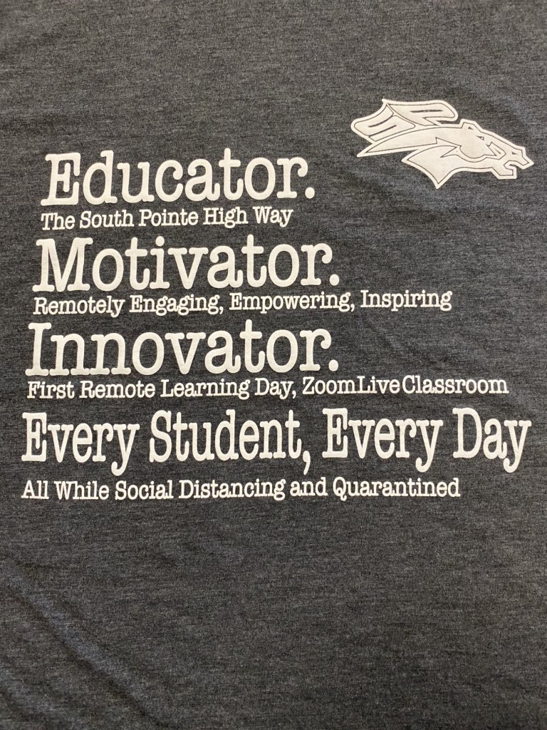 SPHSstallions's tweet photo. Teacher Appreciation T-Shirt Thursday while social distancing!! @sphs__stuco https://t.co/h2VZsgU9IF