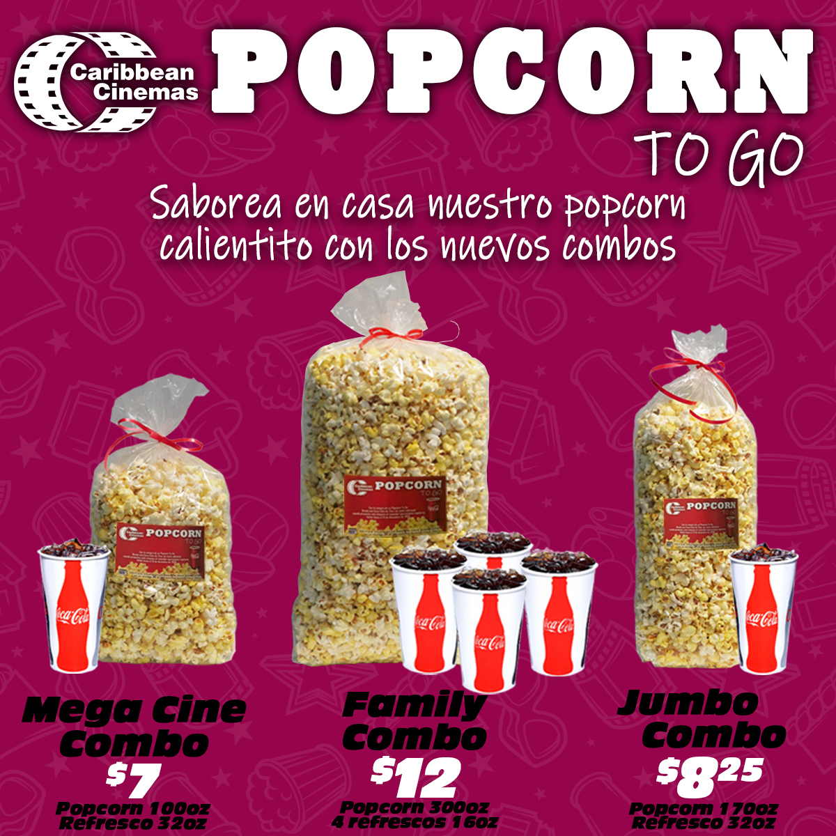 caribbeancinepr's tweet photo. 🍿 A partir de mañana viernes 8 de mayo, y para complacer las peticiones de muchos de nuestros clientes, comenzaremos a vender por internet popcorn “To Go” en dos cines, Plaza Guaynabo y Plaza Escorial, con miras a incluir cines adicionales próximamente.
https://t.co/xH3FykPZYg https://t.co/bZYn5utiet