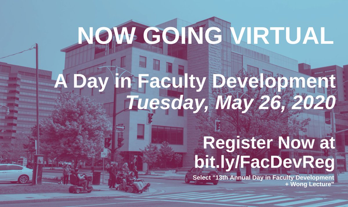 MacPFD's tweet photo. Register now for the @MacPFD 13th Annual Day in Faculty Development! #DevFacDev20
This virtual event is free for all @MacHealthSci faculty members
Limited space, sign up here: https://t.co/KQacgyYzHG #FacDev
#FacDev #MedEd https://t.co/YL5lwfPUbi