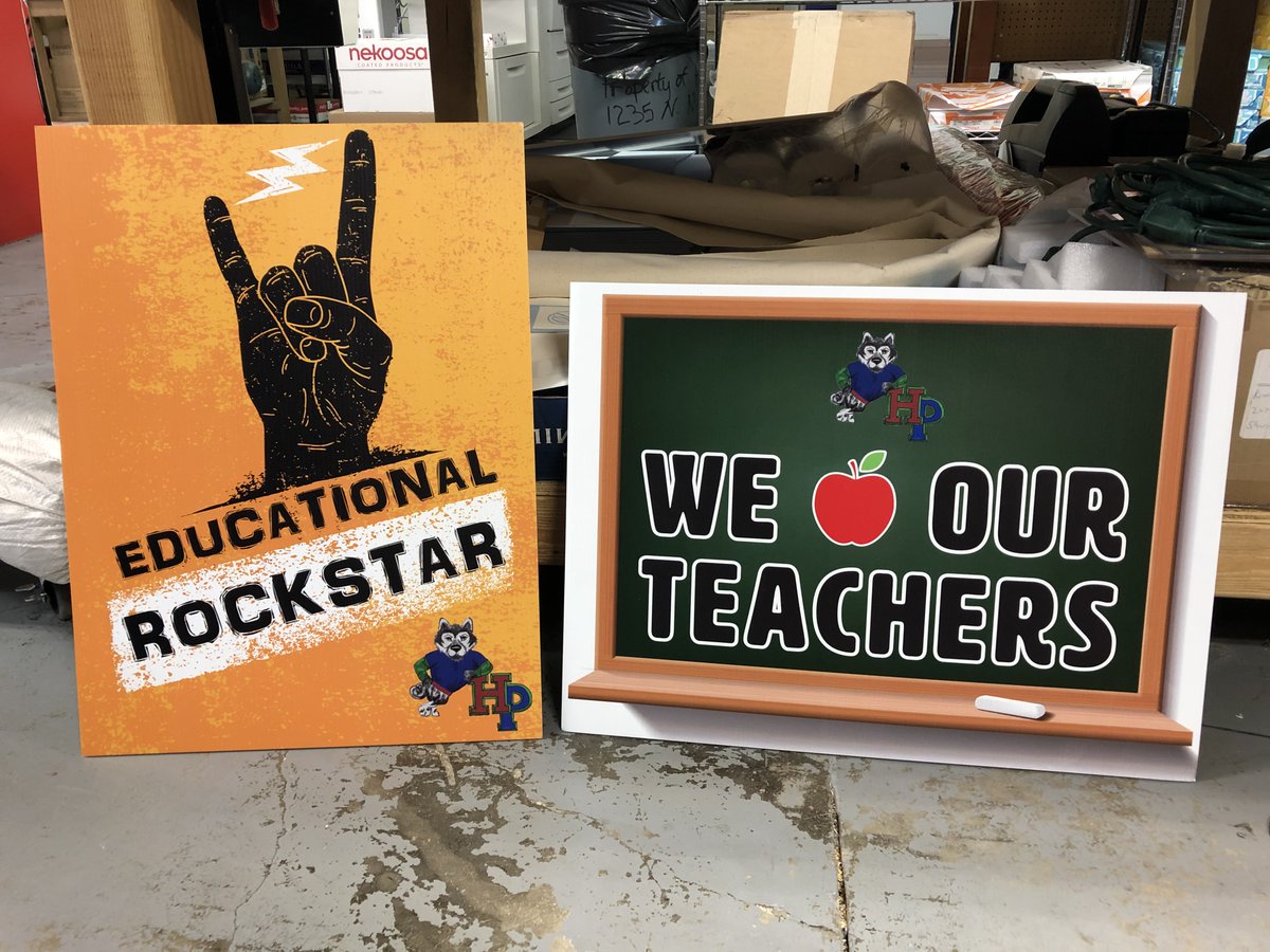AlphaWyo's tweet photo. Happy Teacher Appreciation Week! Make sure to say "Thank You!" to the educational rockstar in your life 🥰
#teacherappreciation #educationalrockstar #thankyouteachers #yardsigns https://t.co/BNoqwWd0LM
