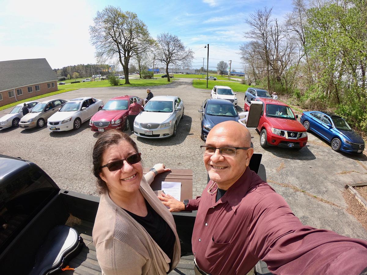 ohioconference's tweet photo. "Drive-In" Worship Service at Bucyrus Church, two-dozen attend. Read more in #Faithpoints. https://t.co/3ME8m0D4QH https://t.co/vf7315vm9S
