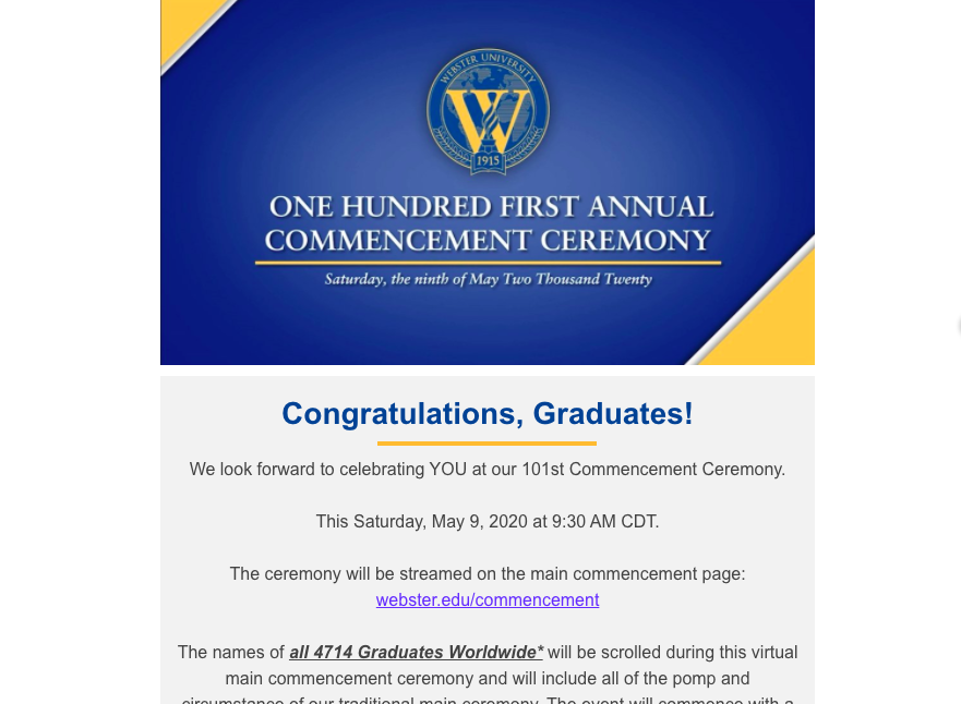 mishanicole__'s tweet photo. The email that I just received reminded me to keep going. You're not in the tunnel anymore; you're on the other side of it.
#WebsterUniversityGrad #WebsterUniversityAlumna #WebsterUniversity #WebsterUniversityClassOf2020
#EnRouteOfGettingHooded2020 #TheBlackThesis™️ https://t.co/Tv3a2GUr0i