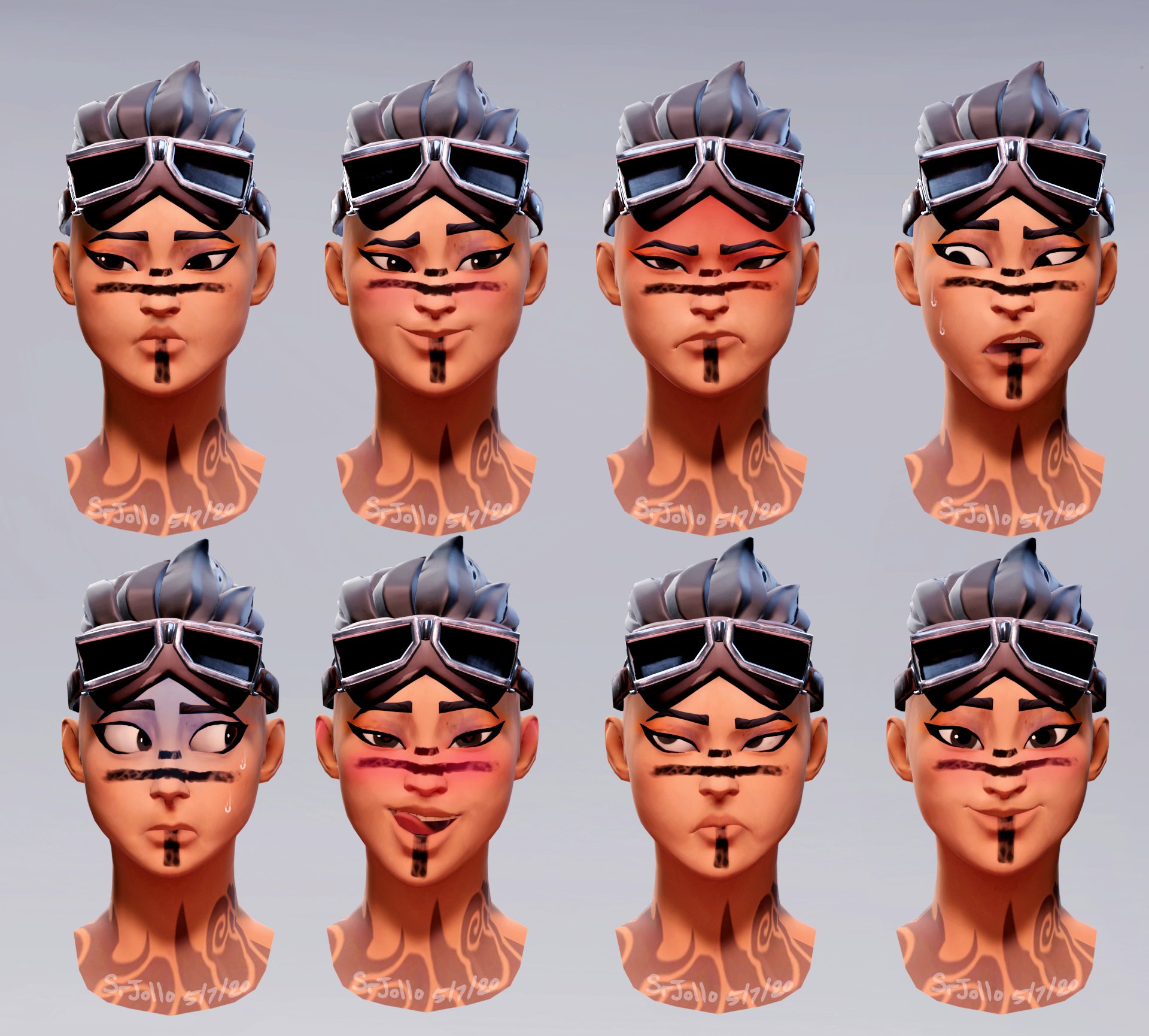 SrJollo on Twitter: "Blender Facial Expressions! https://t.co/13t6ZFyu17" Twitter