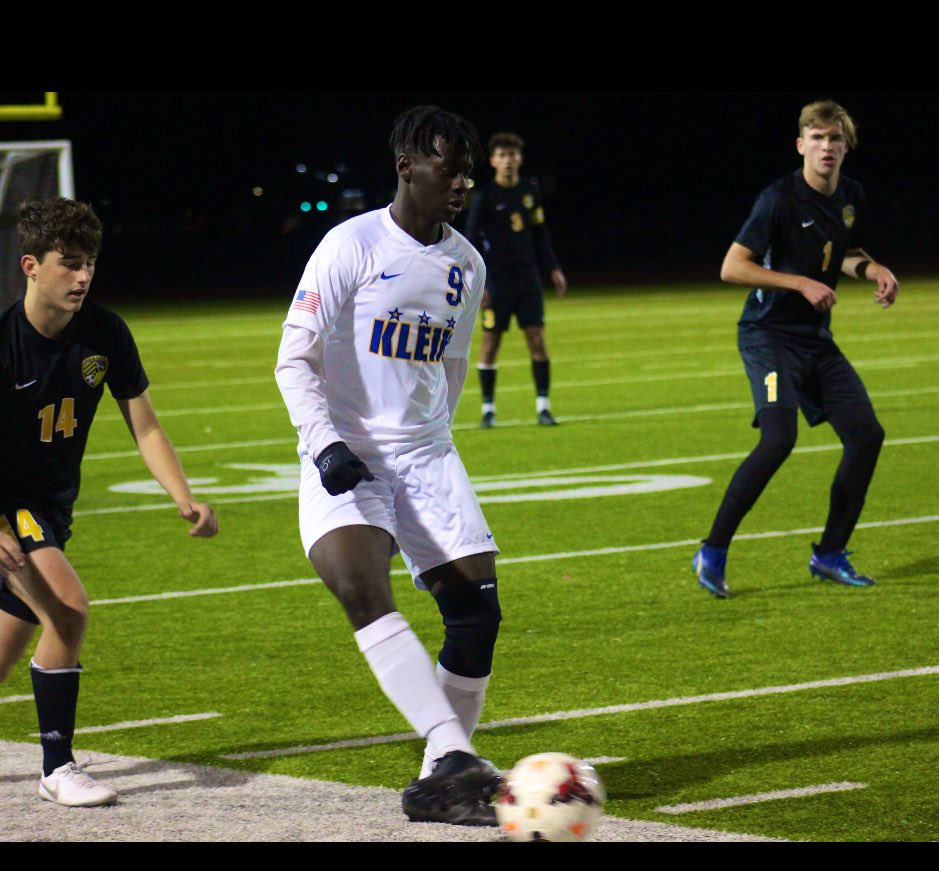 CoachLawhon's tweet photo. Today’s Senior Soccer Spotlight is on Amasan Agbu. @AmasanAgbu is a 3 yr Vars letterman, 2 year All Dist selection. He was awarded the 2020 Bearkat Pride Award for his dedication. He has committed to play soccer at the University of Mary Hardin-Baylor. @BearkatSoccer #kleinhs https://t.co/V350n2RkYg