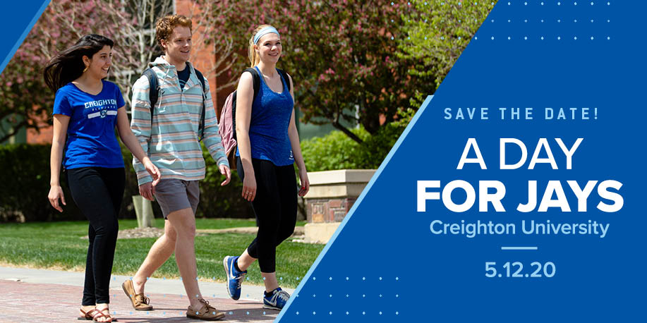 It's been a rough few months. We miss our friends. We miss our students. 

But even with everything going on, we're more committed than ever to bringing the <a href="/Creighton/">Creighton University</a> community together, however we can.

A Day for Jays. Tuesday, May 12 creigh.to/2VJ73l5 #Day4Jays