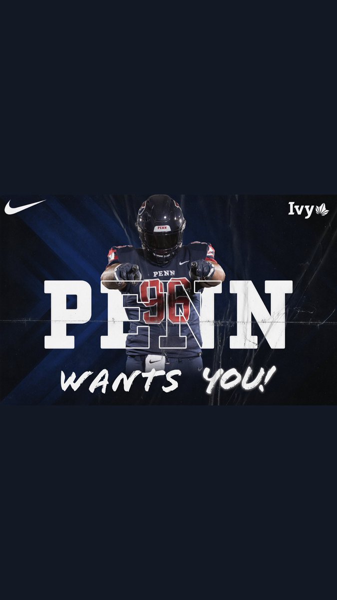 After a great conversation with @coach_ru ,I am blessed to receive and offer from the University of Pennsylvania! 🔵🔴 #JoinTheUPRising #FightOnPenn  @vmhsfootball @EAT7on7 @coachkeith_1k