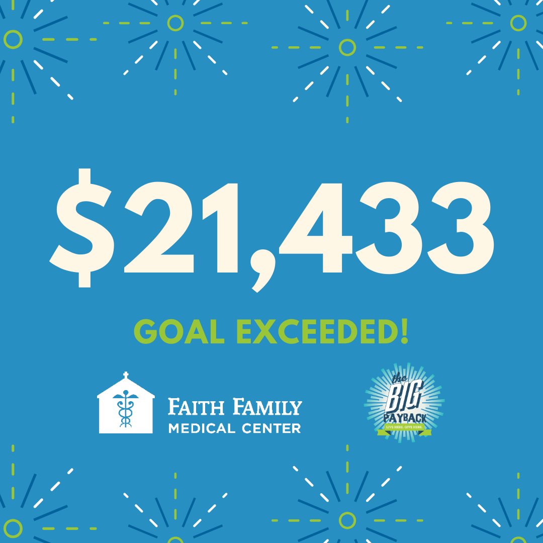 FaithMedical's tweet photo. From the bottom of our hearts, we THANK YOU for your incredible support. Your generosity not only exceeded TWO match challenges of $5,000, but you also nearly TRIPLED our grand total from last year.

YOU are the reason we are able to #KeeptheFaith. https://t.co/SVBdswDM1a